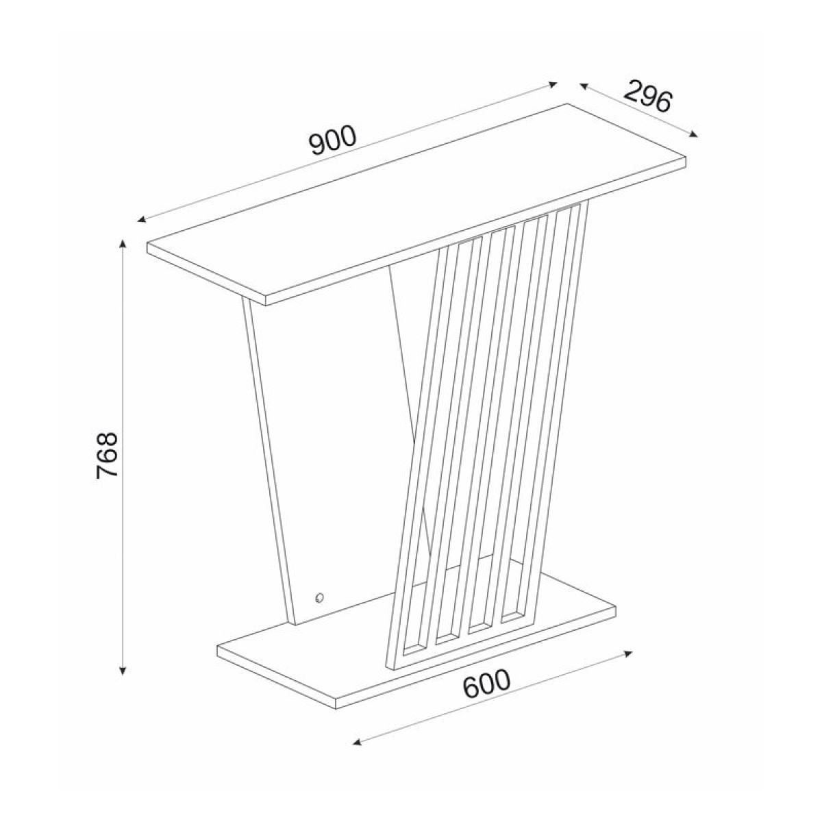 Κονσόλα Gravity Megapap χρώμα travertine - χρυσό 90x29,6x76,8εκ.