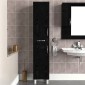 Ντουλάπι κουζίνας - μπάνιου Selina Megapap χρώμα sencron black 35x31x179εκ.