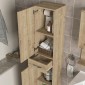 Ντουλάπι κουζίνας - μπάνιου Selina Megapap χρώμα sapphire oak 35x31x179εκ.