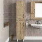 Ντουλάπι κουζίνας - μπάνιου Selina Megapap χρώμα sapphire oak 35x31x179εκ.