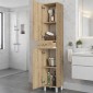 Ντουλάπι κουζίνας - μπάνιου Selina Megapap χρώμα sapphire oak 35x31x179εκ.