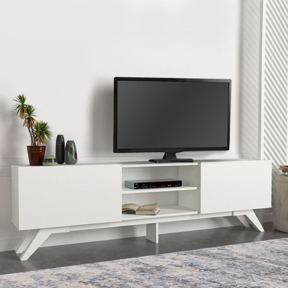 Έπιπλο τηλεόρασης Jarvis Megapap χρώμα λευκό 180x31,3x58εκ.