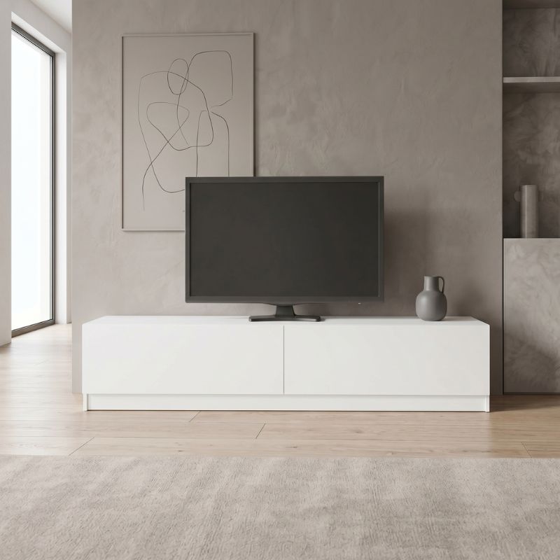 Έπιπλο τηλεόρασης Ahenk Megapap χρώμα λευκό 160x31,3x32,9εκ.