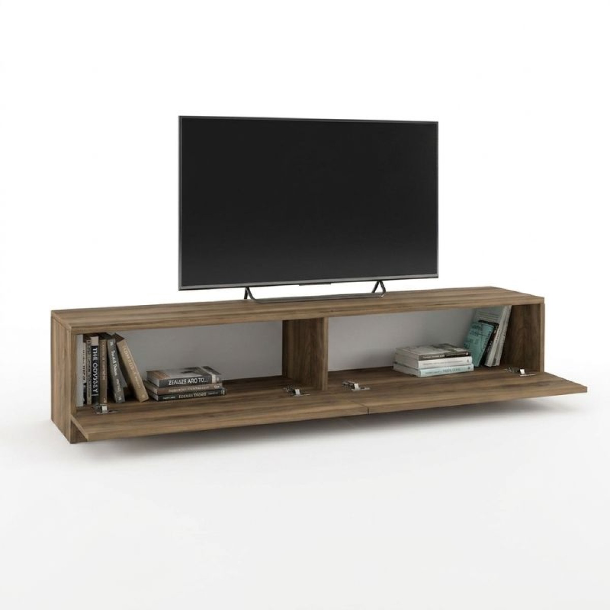 Έπιπλο τηλεόρασης Ahenk Megapap χρώμα καρυδί 160x31,3x32,9εκ.