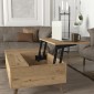 Τραπεζάκι σαλονιού Roy Megapap με σερβιτόρο χρώμα sepet oak 121x69x40εκ.