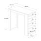 Τραπέζι μπαρ Monaco Megapap από μελαμίνη χρώμα ανθρακί - sapphire oak 120x51,6x101,8εκ.