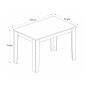 Τραπέζι μελαμίνης Darlen Megapap χρώμα λευκό - sapphire oak 110x72x74εκ.