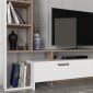 Σύνθεση τηλεόρασης Simal Megapap από μελαμίνη με LED χρώμα λευκό - cordoba 168,2x31,3x120εκ.