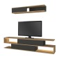 Σύνθεση τηλεόρασης Manet Megapap με LED χρώμα sepet oak - ανθρακί 180x29,5x39εκ.
