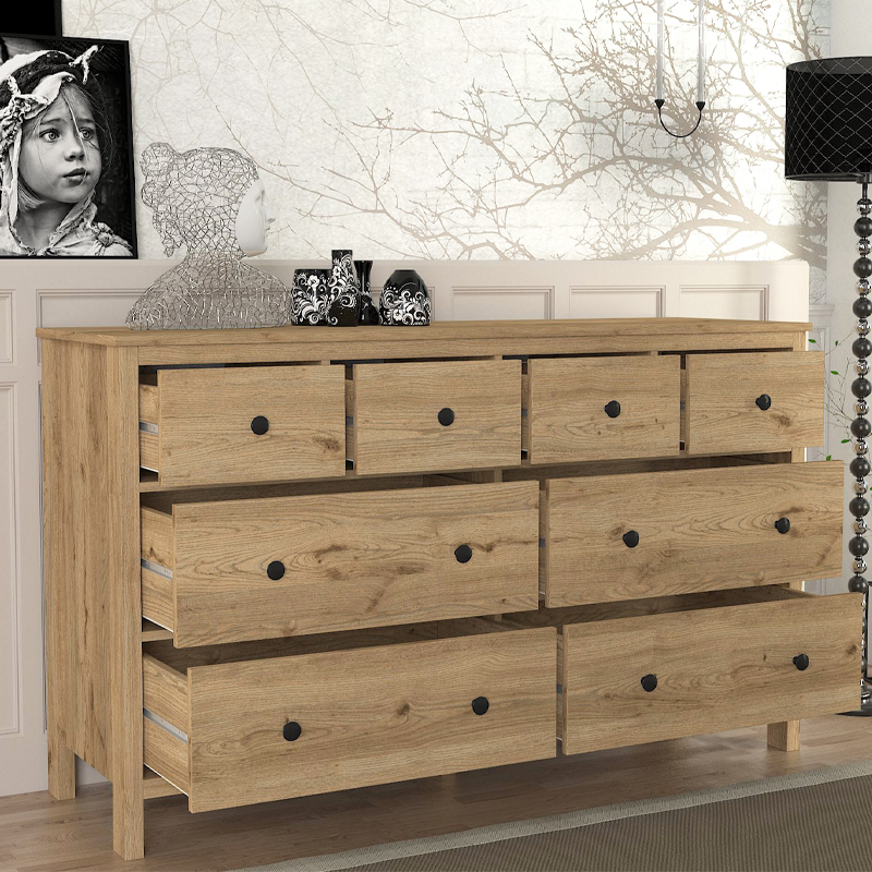 Συρταριέρα - Μπουφές Sabina Megapap χρώμα sepet oak 160x50x96εκ.