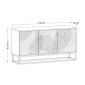 Μπουφές μελαμίνης Themis Megapap χρώμα μαύρο - sapphire oak 150x35x83,6εκ.