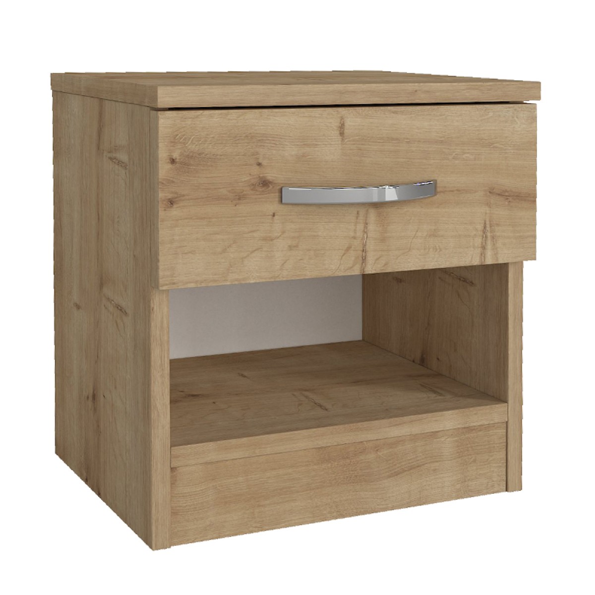 Κομοδίνο μελαμίνης Lube Megapap χρώμα sapphire oak 40x28,2x40εκ.