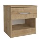 Κομοδίνο μελαμίνης Lube Megapap χρώμα sapphire oak 40x28,2x40εκ.