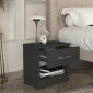 Κομοδίνο μελαμίνης Lube Megapap χρώμα ανθρακί 40x28,2x40εκ.