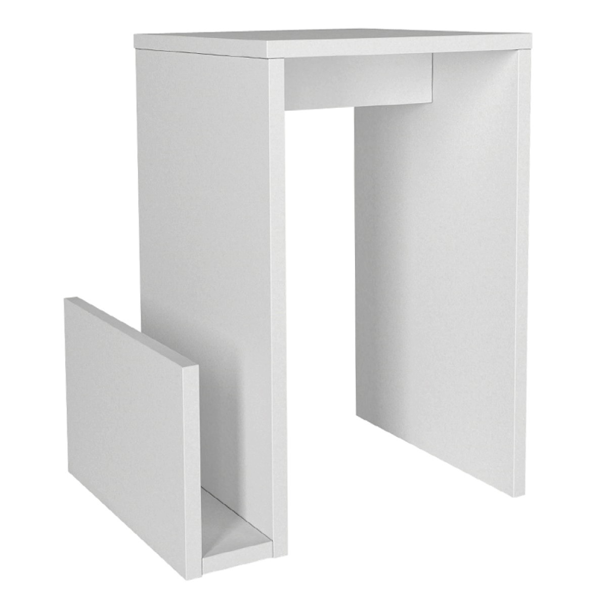 Τραπεζάκι βοηθητικό Regnar Megapap χρώμα λευκό  43,1x33,5x52εκ.