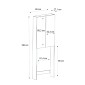 Έπιπλο πλυντηρίου Romme Megapap χρώμα sepet oak 65x27,1x180εκ.