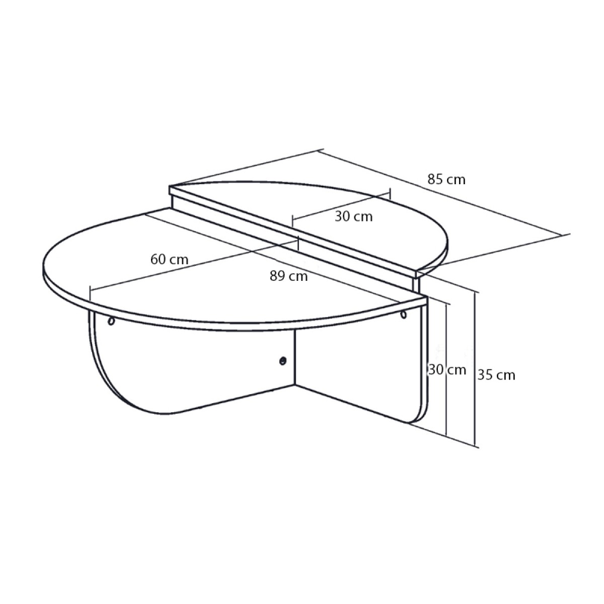 Τραπεζάκι σαλονιού Nilvia Megapap χρώμα sapphire oak Ø85x35εκ.