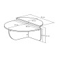 Τραπεζάκι σαλονιού Nilvia Megapap χρώμα sapphire oak Ø85x35εκ.