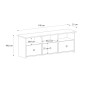 Έπιπλο τηλεόρασης Mahen Megapap χρώμα sapphire oak 140x35x49,8εκ.