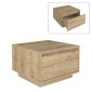 Τραπεζάκι σαλονιού Pura Megapap χρώμα sapphire oak 60x60x40εκ.