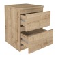 Κομοδίνο Breve Megapap χρώμα sapphire oak 39,8x41,8x55εκ.