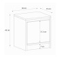 Κομοδίνο Conve Megapap χρώμα sapphire oak 40x35x45εκ.