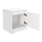 Κομοδίνο Conve Megapap χρώμα λευκό 40x35x45εκ.