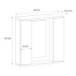 Καθρέπτης μπάνιου Surra Μegapap χρώμα λευκό 65x15,3x65εκ.