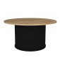 Τραπεζάκι σαλονιού Bohema Megapap χρώμα μαύρο - sepet oak Ø85x43,2εκ.
