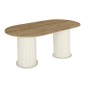Τραπέζι Bohema Megapap χρώμα ivory - sepet oak 180x90x77,7εκ.