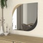 Καθρέπτης τοίχου Lava Μegapap χρώμα rota oak - ανθρακί 70x2,2x70εκ.