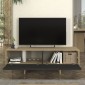 Έπιπλο τηλεόρασης Lava Megapap χρώμα rota oak - ανθρακί 150x35x51,3εκ.