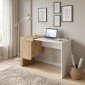 Γραφείο εργασίας Dario Megapap χρώμα sepet oak - λευκό 120x60x73,2εκ.