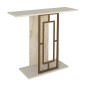 Κονσόλα Alderas Megapap χρώμα sandstone - travertine - χρυσό 90x29,6x76,8εκ.