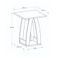 Τραπεζάκι βοηθητικό - Κομοδίνο Deros Megapap χρώμα sepet oak 45x45x56εκ.