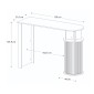 Τραπέζι μπαρ Bohema Megapap χρώμα sepet oak - ivory 150x51,6x101,8εκ.