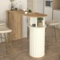 Τραπέζι μπαρ Bohema Megapap χρώμα sepet oak - ivory 150x51,6x101,8εκ.