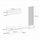 Σύνθεση τηλεόρασης Dumont Megapap χρώμα λευκό - sepet oak 240x36,8x200εκ.