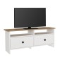 Έπιπλο τηλεόρασης Gradias Megapap χρώμα λευκό - sapphire oak 120x29,6x46,8εκ.