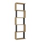Βιβλιοθήκη Alvina Megapap χρώμα sapphire oak - ανθρακί 45x19,6x158,8εκ.