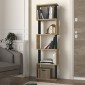 Βιβλιοθήκη Alvina Megapap χρώμα sapphire oak - ανθρακί 45x19,6x158,8εκ.