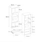 Ντουλάπι κουζίνας - μπάνιου Alvento Megapap χρώμα sapphire oak 60x42x180εκ.