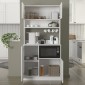 Έπιπλο κουζίνας Tuco 2 Megapap χρώμα λευκό 90x40x180εκ.