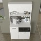 Έπιπλο κουζίνας Tuco 2 Megapap χρώμα λευκό 90x40x180εκ.
