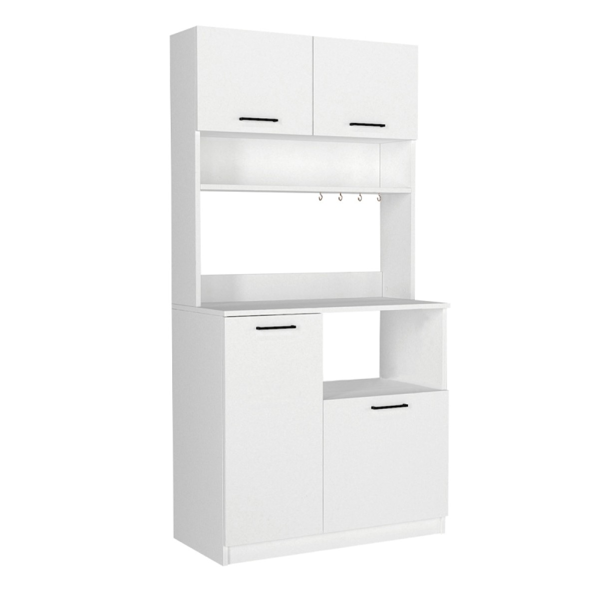 Έπιπλο κουζίνας Tuco 2 Megapap χρώμα λευκό 90x40x180εκ.