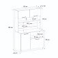 Έπιπλο κουζίνας Tuco 2 Megapap χρώμα λευκό 90x40x180εκ.