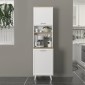 Έπιπλο κουζίνας Potter 1 Megapap χρώμα λευκό - rota oak 53,4x39,6x196,1εκ.