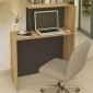 Γραφείο υποδοχής - reception Enter Megapap χρώμα sepet oak - ανθρακί 86,9x40x110,3εκ.