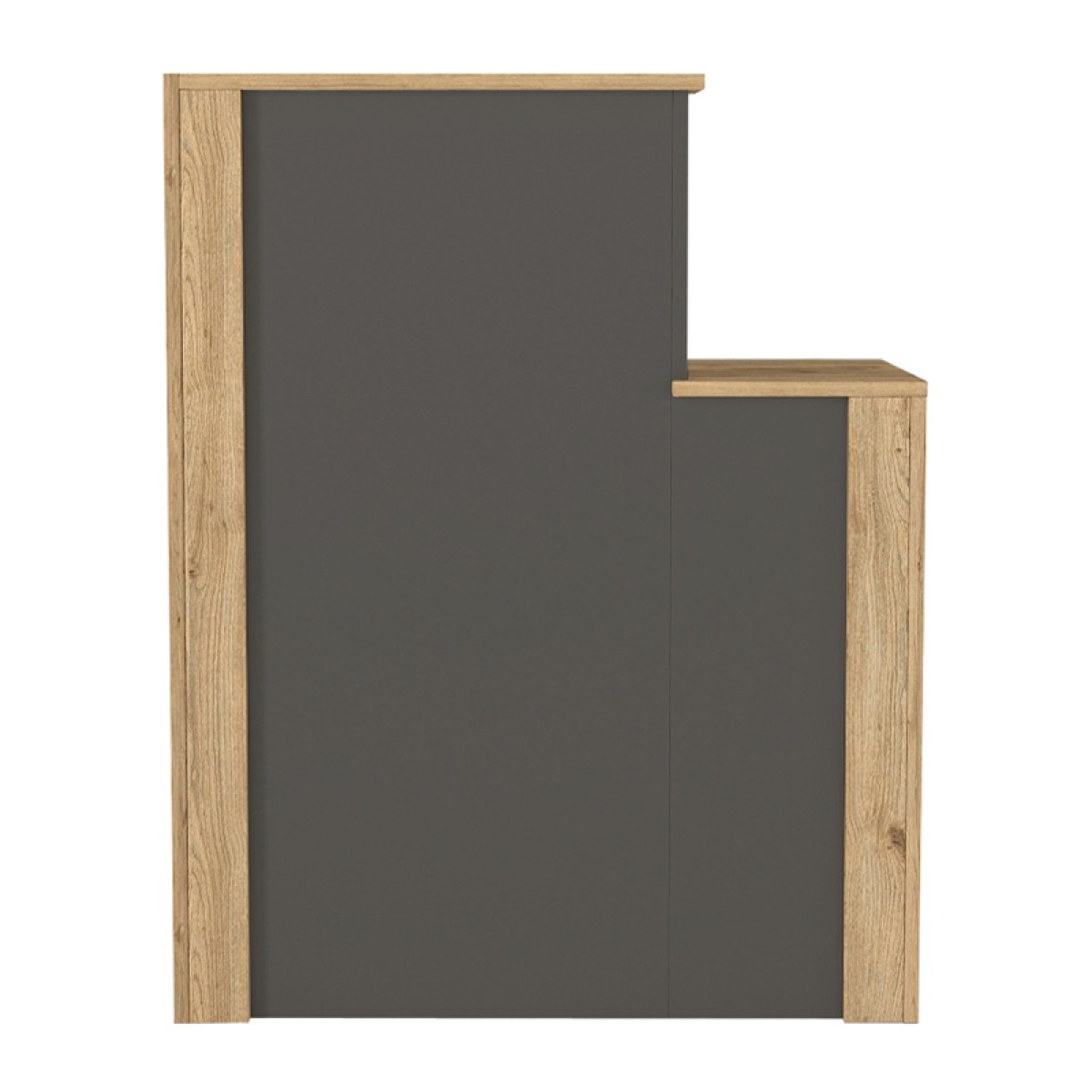 Γραφείο υποδοχής - reception Enter Megapap χρώμα sepet oak - ανθρακί 86,9x40x110,3εκ.
