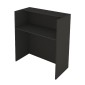 Γραφείο υποδοχής - reception Aloha Megapap με LED χρώμα ανθρακί - sepet oak 95,5x40x110,3εκ.